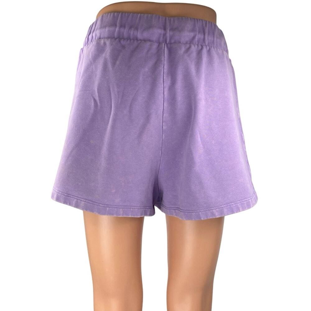 Joy Lab Women's Purple Drawstring Acid Wash Activewear Lounge Sweat Shorts M - Picture 3 of 7